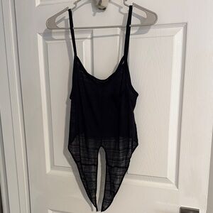 Urban Outfitters Black Sheer Cropped Tank Top